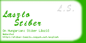 laszlo stiber business card